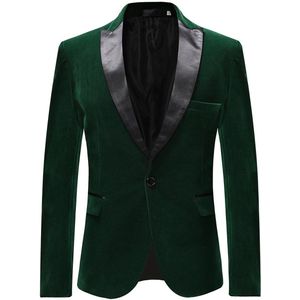 Allthemen Heren Fluwelen Blazer - Klassieke Halslijn - S