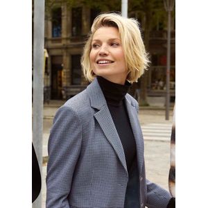 Mexx Blazer Pied De Poule Blauw Dames - Maat 38