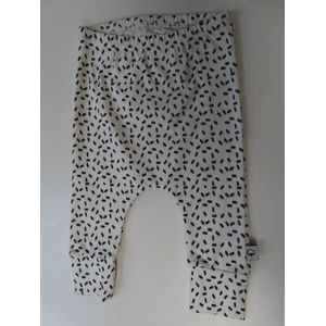Wooden Buttons - Basics - Broekje ,legging - Square - Wit / zwart - 50 / 56
