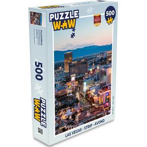 Puzzel Las Vegas - Strip - Avond - Legpuzzel - Puzzel 500 stukjes