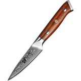Xinzuo B13R Yu - Schilmes - Vlijmscherp - Damascus Staal - 9 cm Lemmet - Rozenhouten Handvat