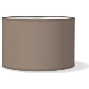 Home Sweet Home Lampenkap Bling cilinder - van stof - taupe - Moderne stoffen Lampenkap - 30/30/20cm - E27 lamphouder - voor tafellamp, vloerlamp en hanglamp - RoHS getest