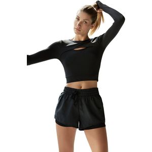 Trendyol Mint Parachutestof 2-Laags Gebreide Sportshort Met Short Twoaw21Sr0012