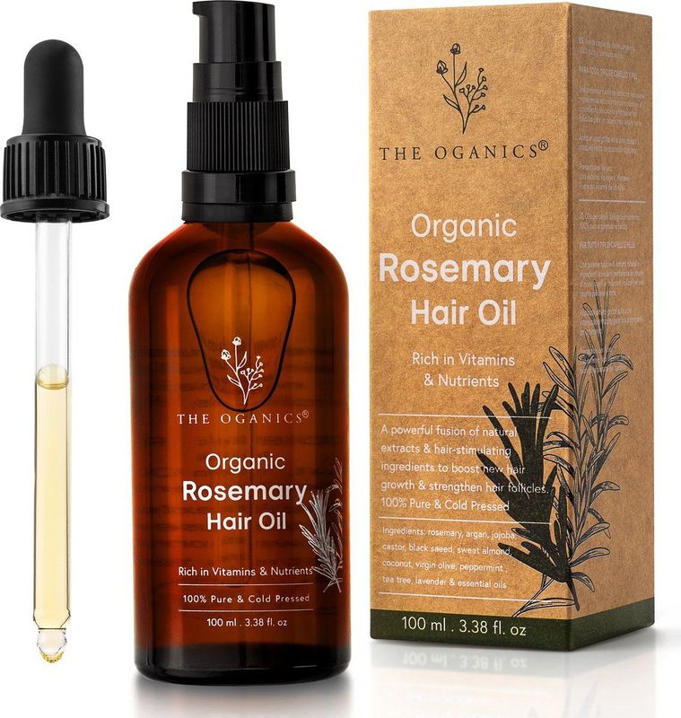 THE OGANICS - Haarolie - 100ml - Met Rozemarijn - Natuurlijke Versterking en Haargroei