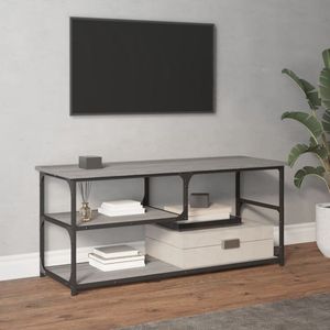 The Living Store TV-meubel Industriële Stijl - 103 x 38 x 46.5 cm - Grijs Sonoma Eiken