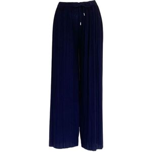 Hoogwaardige Dames Flare Broek / Pants | Flared Pantalon | Donkerblauw - Maat M