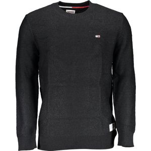 Tommy Jeans Tjm Regular Structured Sweater Truien & Vesten Heren - Sweater - Hoodie - Vest- Zwart - Maat XXL