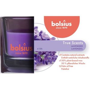 6 stuks Bolsius geurglas lavendel - lavender geurkaarsen 50/80 (13 uur) True Scents