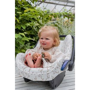 Maxi Cosi hoes Cabriofix Pebble Citi en meer - Autostoelhoes Groep 0 - Universeel - Baby Cadeau - Combineer met bijpassende Wallabiezzz Zonnekap Gordelbeschermer en Speendoekje - Wilg - Grijs