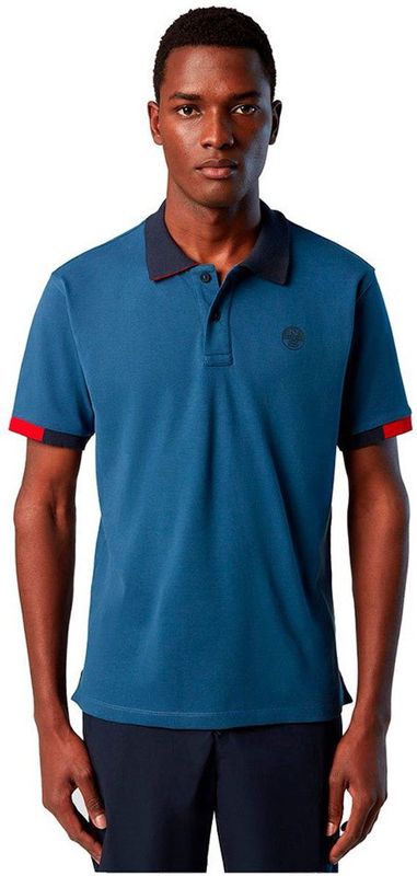 North Sails Graphic 692400 Korte Mouw Poloshirt Blauw M Man