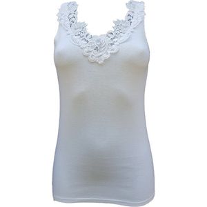 Toker dames hemd Kant 228/1 - maat 52/54 - 100% katoen - wit