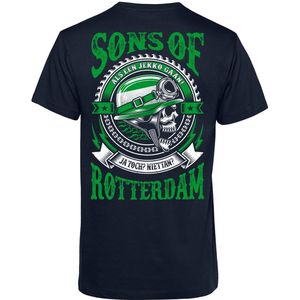 T-shirt Sons Of Rotterdam | Kerstcadeau | Cadeau voor man | Vaderdag | Navy | maat XXL