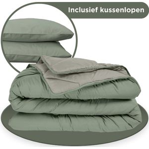 Zavelo Easy - Dekbed zonder Overtrek - Groen - Lits-Jumeaux (240x200 cm)