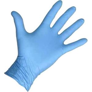 Wegwerp handschoenen -  Nitril handschoenen - Blauw - XL - Poedervrij - 100 stuks