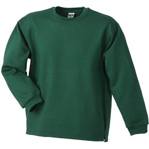 James and Nicholson Unisex Open Hem Sweatshirt (Donkergroen)