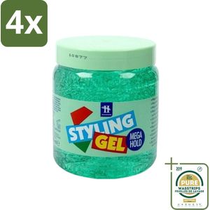 Hegron - Styling Gel - Megahold - Sterke Fixatie - 150 ml - Voordeelverpakking - 4 stuks - Mega hold - Haar fixatie