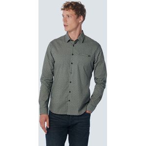 No Excess Mannen Geprint Overhemd Licht Groen XL