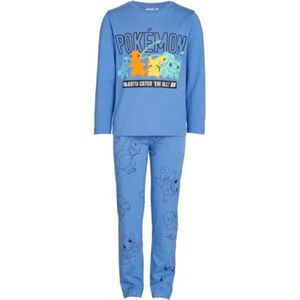 Pokemon pyjama - blauw - Pokémon pyama - kind- lange mouw - maat 110/116