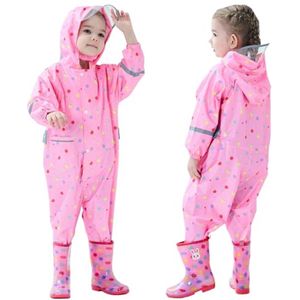 Waterproof Kinderen Regenpak Voor Jongens en Meisjes - Lichtgewicht All-in-One Jassen met Cartoon Print
