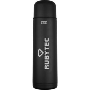 Rubytec Shira Vacuüm Drinkfles - 0.5 L - RVS Waterfles - Handige Schroefdop en Drinkbeker - Vacuüm Behoudende Getter - Urenlang Koud of Warm Drinken - Lekvrij - BPA-vrij - Zwart