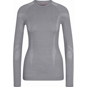 FALKE Wool-Tech Longsleeve warmend, anti zweet functioneel ondergoed Baselayer-Shirt dames grijs - Maat L
