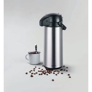 Michelino RVS Thermoskan met pomp - 1.9 Liter - Met handgreep