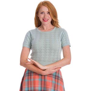 Dancing Days - BOW KNIT Top - L - Groen