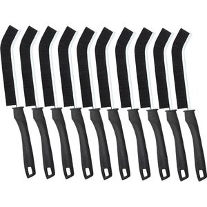 Goodivery ® 10 stuks spleetreinigingsborstel, multifunctionele reinigingsborstel, spleetreinigingsborstel met harde haren, harde borstels met lange handgrepen voor keuken, badkamer, gaten en hoeken