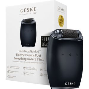 GESKE Electric Pumice Foot Smoothing Roller | 7 in 1 | Elektrische Voetvijl & Exfoliator | Langdurige Puimsteen | Voor Zachte Voeten | Geavanceerde Eeltverwijdering | Ideaal voor je Pedicureset