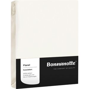 Bonnanotte Hoeslaken Flanel - Off white 160x200