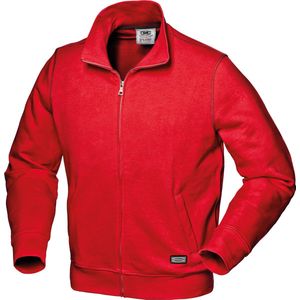 SIR SAFETY OLYMPIC Werkshirt HEREN Veiligheidsshirt Rood - 100% Katoen - Winddicht - Volledige Rits