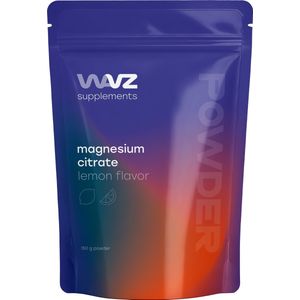WAVZ Magnesium Citraat Poeder - Natuurlijk en 100% Plantaardig - 400 mg Elementair Magnesium - Zonder toegevoegde suikers, kleur- of geurstoffen - Ontwikkeld en geproduceerd in Nederland - 150g