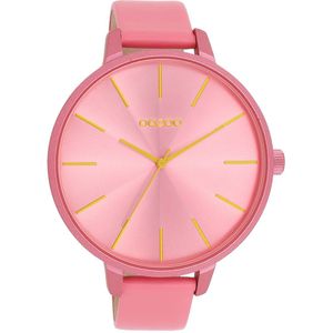 OOZOO Timepieces - Roze schelpkleurige OOZOO horloge met roze schelpkleurige leren band - C11250