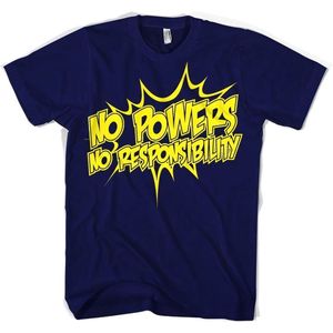 Hybris No Powers No Responsibility T-Shirt Navy-L