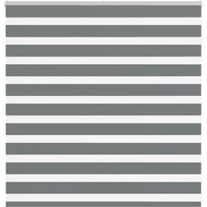 vidaXL - Zebra - rolgordijn - 150x100 - cm - stofbreedte - 145,9 - cm - donkergrijs