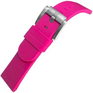 Marc Coblen / TW Steel Roze Silicone Rubber Horlogeband Stalen Gesp - 22mm