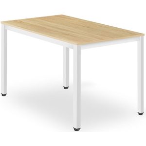 TESSA tafel 120cm x 60cm - eiken / witte poten