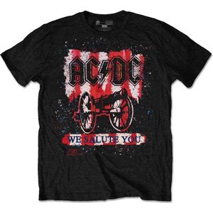 AC/DC - We Salute You Bold Heren T-shirt - L - Zwart