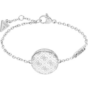 Guess Dames Guess stalen armband 4G RISING - Armband - Staal - Zilverkleurig - 19 cm