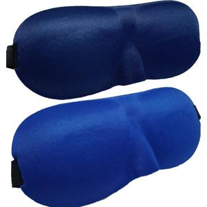 3D Slaapmaskers Blauw & Donker Blauw - Thuis – Slaapmasker - Verduisterend - Onderweg - Vliegtuig - Festival - Slaapcomfort - oDaani