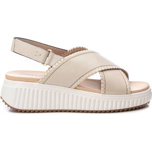 CARMELA - 162244 - Sandaal - BEIGE - Leer - Gekruiste Bandjes