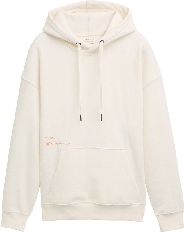 Tom Tailor - Relaxte Hoodie - Zwart - Met Rugprint