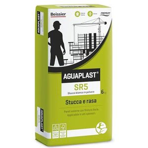 Plamuurpasta voor binnen en buiten - glad en wit, 6 kg