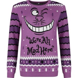 Alice In Wonderland Cheshire Cat - We're All Mad Here Dames Christmas jumper - meerkleurig - S