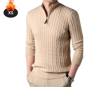 Livano Quarter Zip Heren - Sweater - Sweaters - Hoodie - Warme Trui - Vest - Lang - Coltrui - Abrikoos - XS