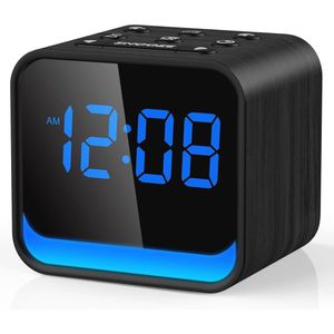 Radiowekker met Natuurlijke Geluiden en Dimbaar LED-Display - Compacte FM-Radio Wekker voor Slaapkamer