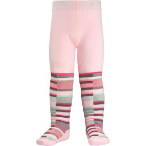 Warme Babymaillot (fleece binnenkant), gestreept, roze | Maat 80-86 (0-12 mnd)
