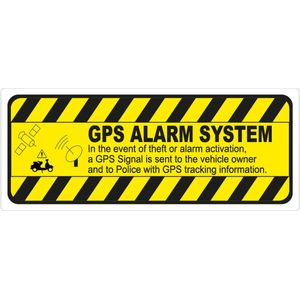 Scooter GPS Alarm Lint Sticker Zwart - Set van 3 Stickers - 7,3 x 3 cm