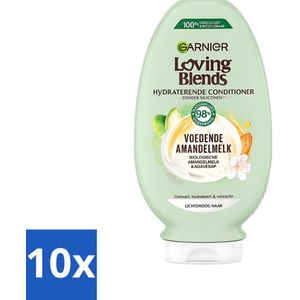 Garnier - Loving Blends - Conditioner - Voedende Amandelmelk - Lichtdroog Haar - 250 ml - Bulkverpakking - 10 stuks