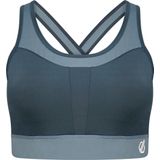 Dare2B, Mantra Dames Sportbeha, Blauw/Grijs, Maat L